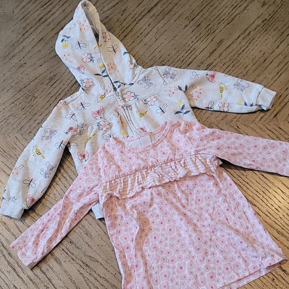 18-24 bundle zip up hoodie jacket and long sleeve top Harper Canyon 💖🤍